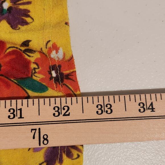 Vintage Wet Seal Yellow Green Floral Empire Waist Mini Dress Size Small Y2K 90s - Picture 6 of 8